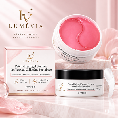 Patchs Yeux Hydrogel au Collagène Peptidique – Anti-Poches & Regard Fatigué – 60 Patchs | Lumévia