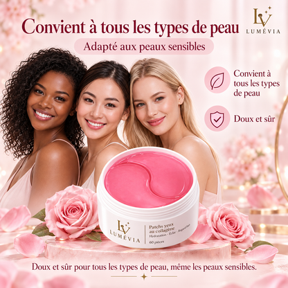 Patchs Yeux Hydrogel au Collagène Peptidique – Anti-Poches & Regard Fatigué – 60 Patchs | Lumévia
