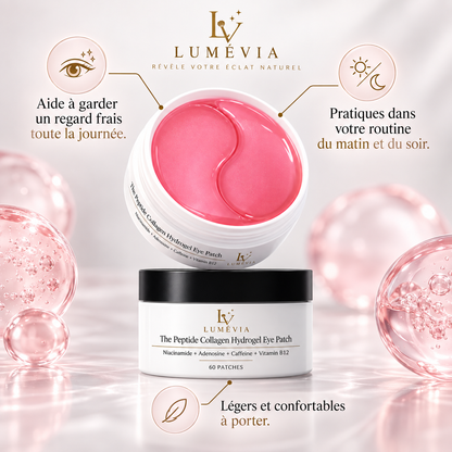 Patchs Yeux Hydrogel au Collagène Peptidique – Anti-Poches & Regard Fatigué – 60 Patchs | Lumévia