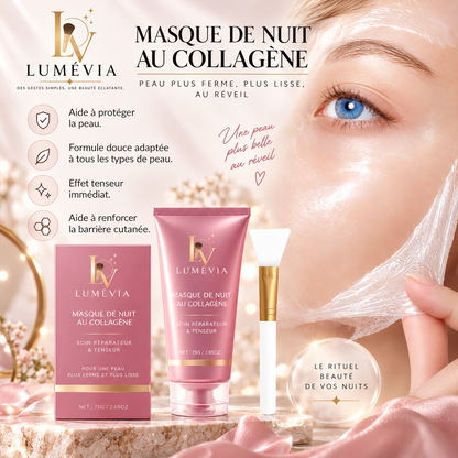 Masque de Nuit au Collagène Peel-Off 75 g – Raffermissant, Hydratant & Éclat | Lumévia