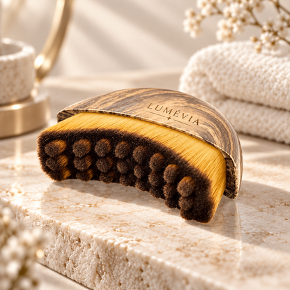 Brosse Visage Nettoyante & Massante 2-en-1 avec Étui – Nettoyage Doux, Exfoliation & Massage | Lumévia