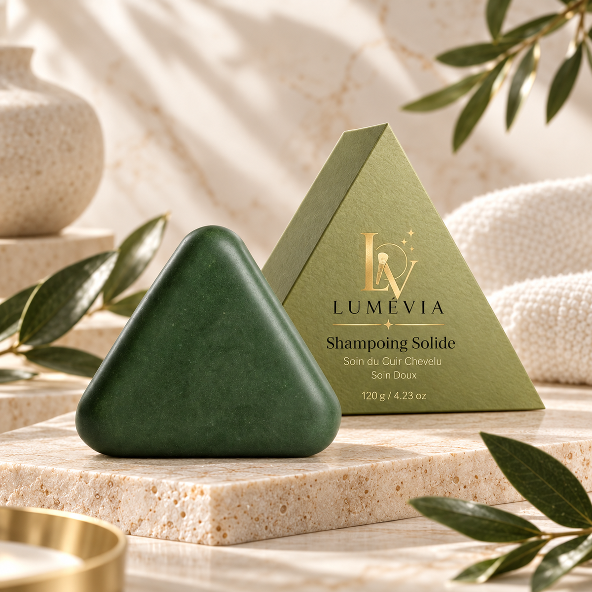 Shampoing Solide Soin du Cuir Chevelu 120 g – Nettoie, Nourrit & Hydrate | Lumévia